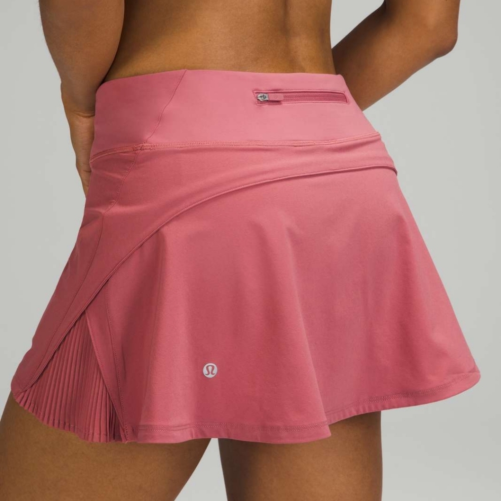 Lululemon Play Off The Pleats Mid Rise Skirt Skort Brier Rose Pink 4
